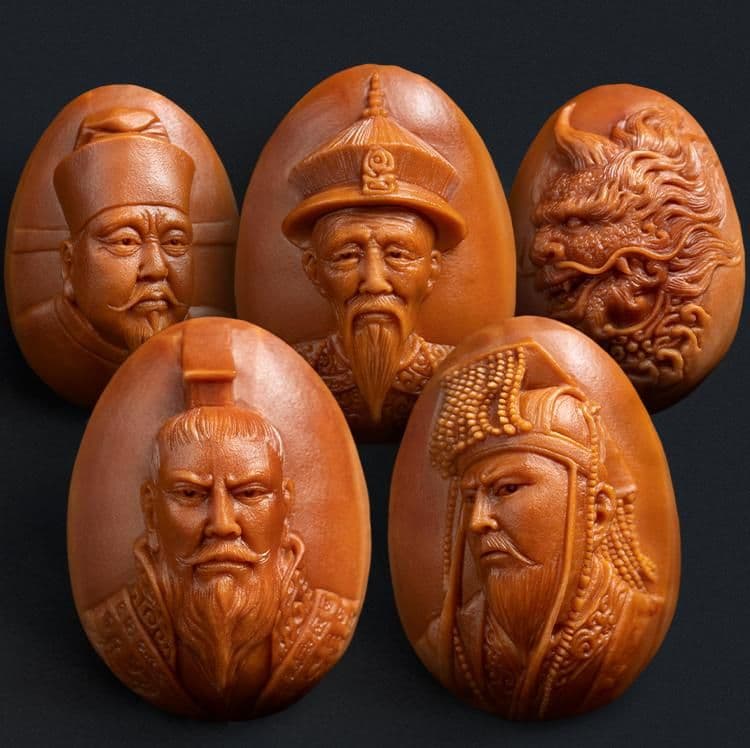 Exquisite Olive Pit Carving Long Strand