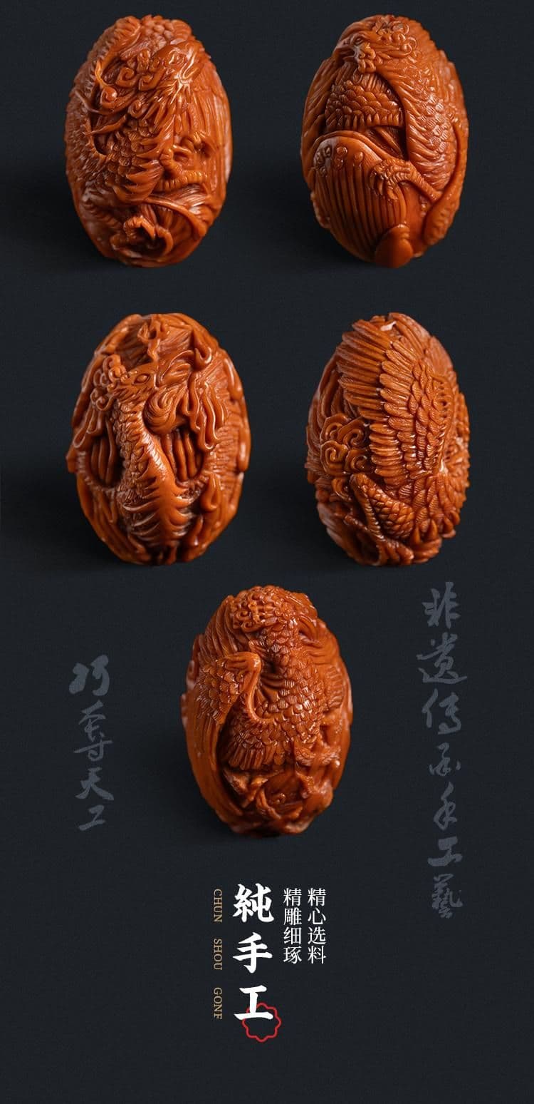 Exquisite Olive Pit Carving Bracelet