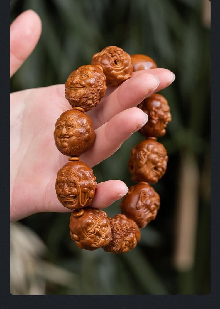 18 Arhats Aged Oil Pit Aged Oil Pit Bracelet