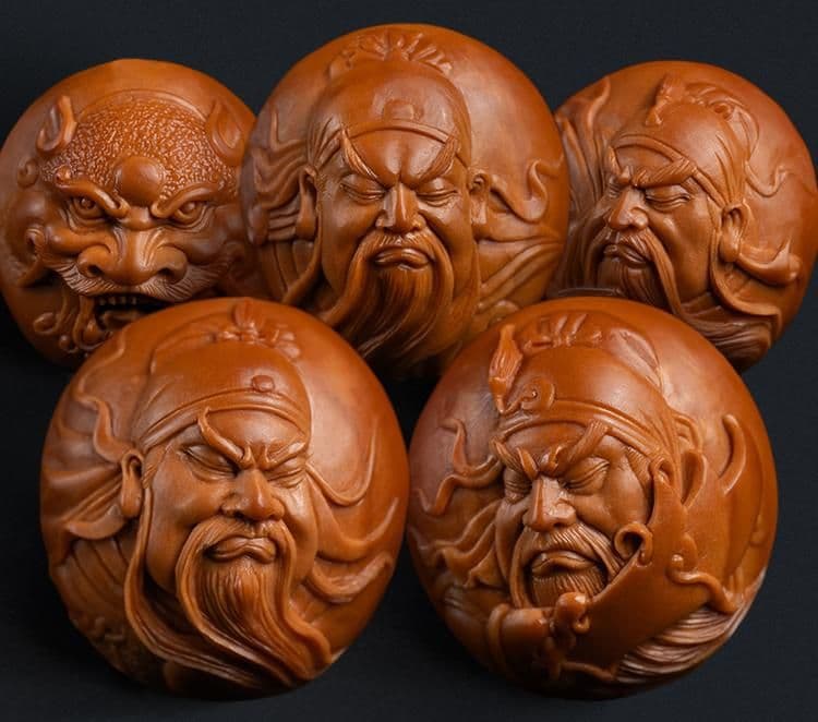 Fine Carving Guan Gong Fine Carving Bracelet
