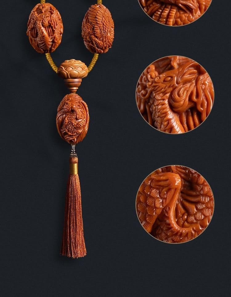 Exquisite Olive Pit Carving Bracelet