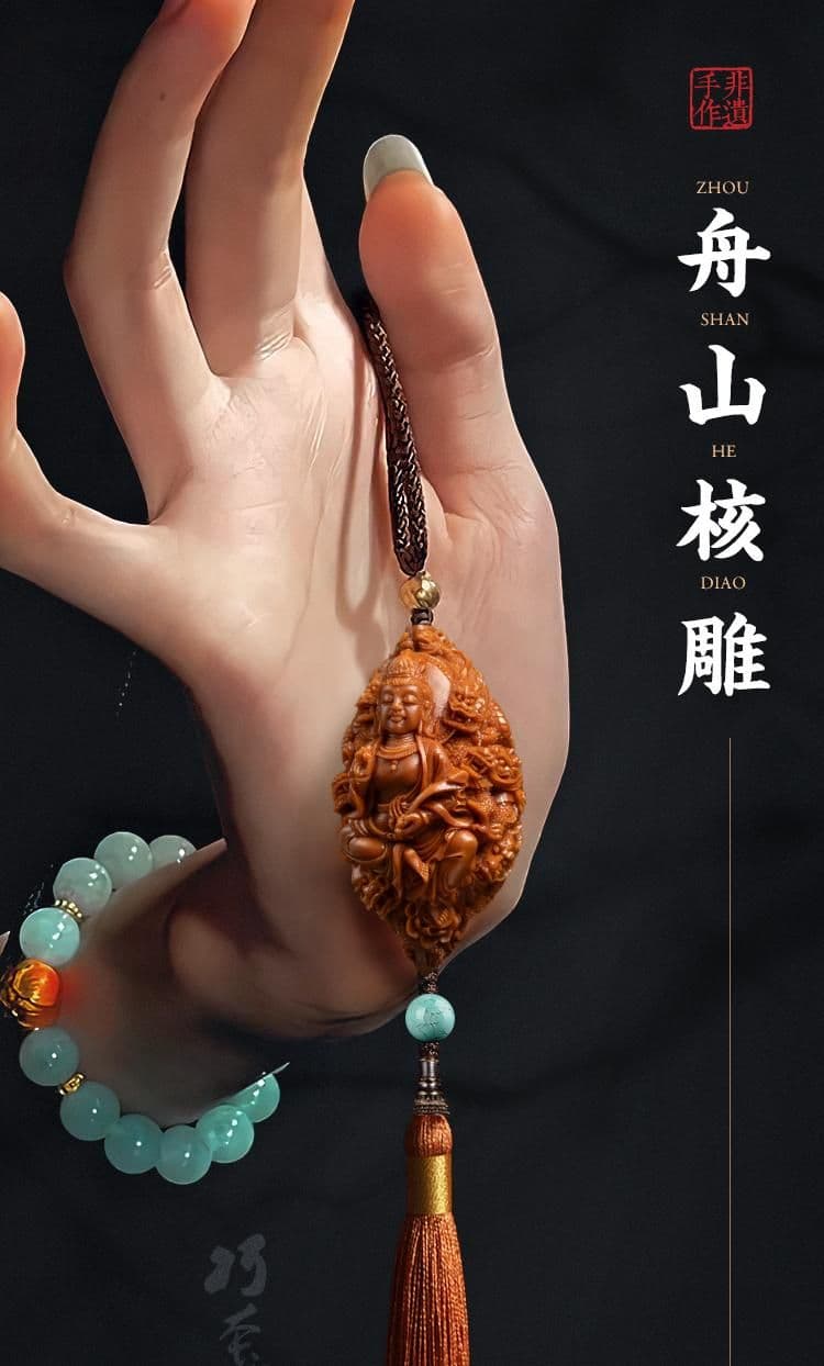 Deep Carving Nine Dragons Guanyin Deep Carving Crystal Pit Hand Piece