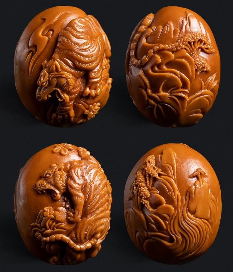 Exquisite Olive Pit Carving Bracelet