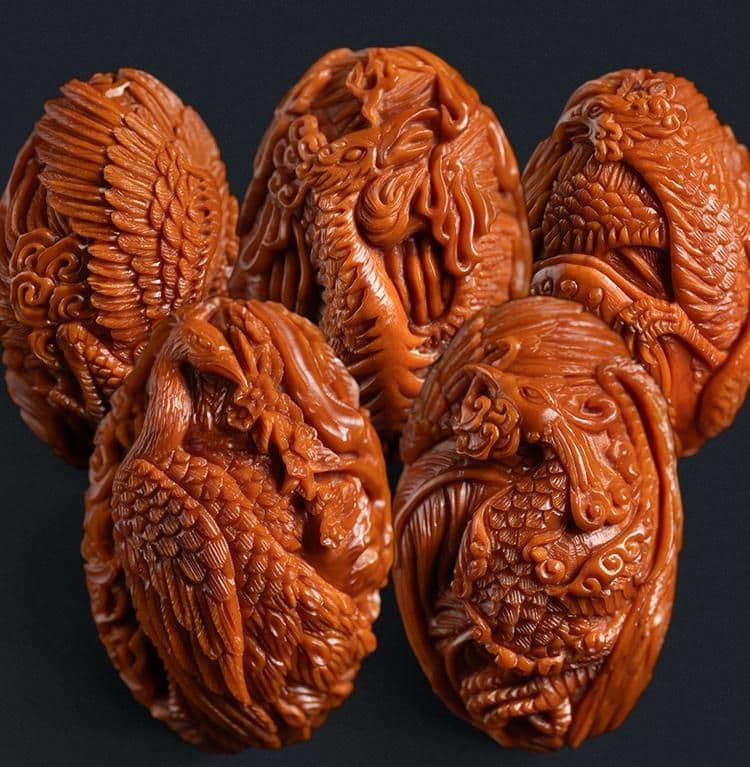 Exquisite Olive Pit Carving Bracelet