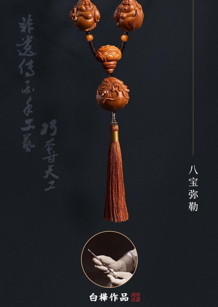 Exquisite Maitreya Buddha Eight Treasures Bracelet