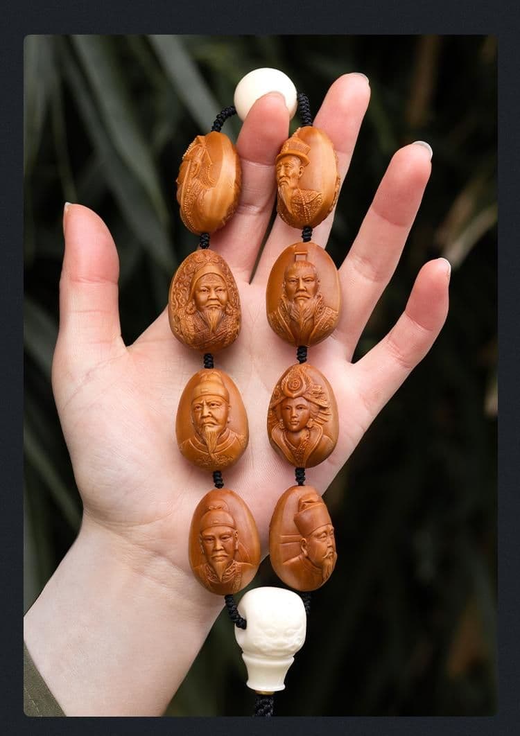 Exquisite Olive Pit Carving Long Strand