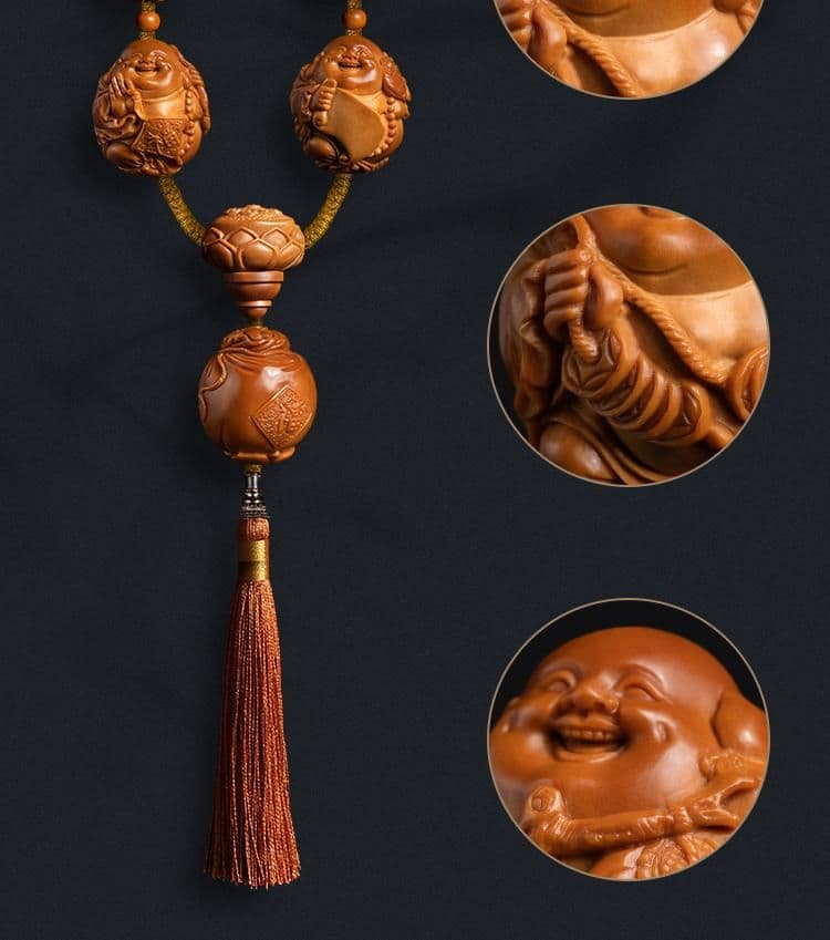 Maitreya Buddha Eight Treasures Aged Oil Pit Bracelet