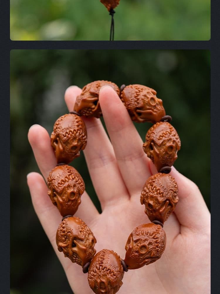 Exquisite Olive Pit Carving Bracelet
